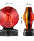 CZC Auto 12V magnetic trailer light with red round lens; two-sided red and amber lens on a magnetic base