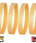 Four Pack Heavy Duty Six Rib Planer Drive Belt With Non Slip Grip And Rock Solid Build Killer Replacement For Dewalt Dw733 And Craftsman Thirteen Inch Jointer Oem Cross Reference 285968 00, yellow belts for woodworking tools
