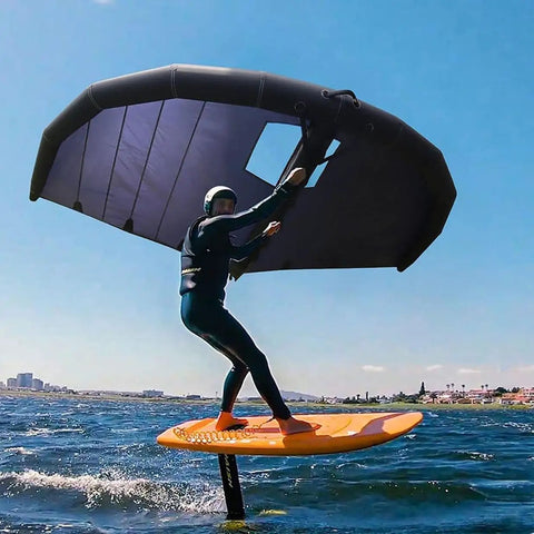 Inflatable Foil Wing Kite for Wind Wing Foiling and Kitesurfing, Lightweight Ultra Durable Surf Wing with Clear View Window Design