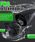 On The Go Camping Shower With 10000mAh Battery, 5 Adjustable Spray Speeds, LED Display, IPX8 Waterproof showing filter parts