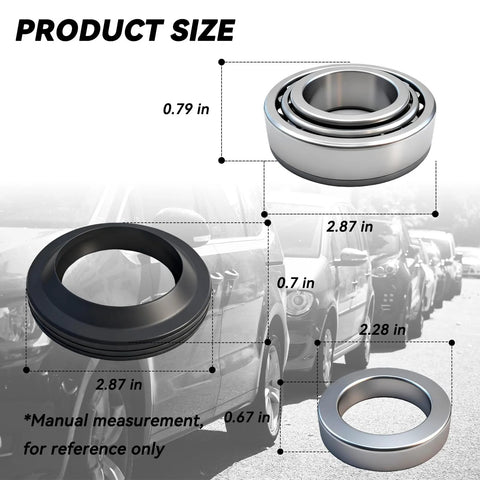 Rear Axle Bearing Inner Spacer Oil Seal Kit For Nissan Titan 2004-2007, Frontier 2005-2017, Xterra 2006-2015 product size dimensions