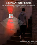 Motion Sensor Light Indoor with Remote, Rechargeable Wireless LED Sconce guidance for installation height and sensor range.