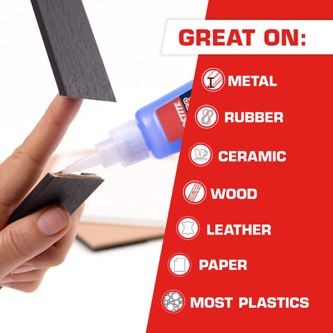Heavy Duty Super Glue for Fast, Strong Bond on Plastic, Wood, Metal and Crafts, Clear Liquid Adhesive with Quick Dry Formula