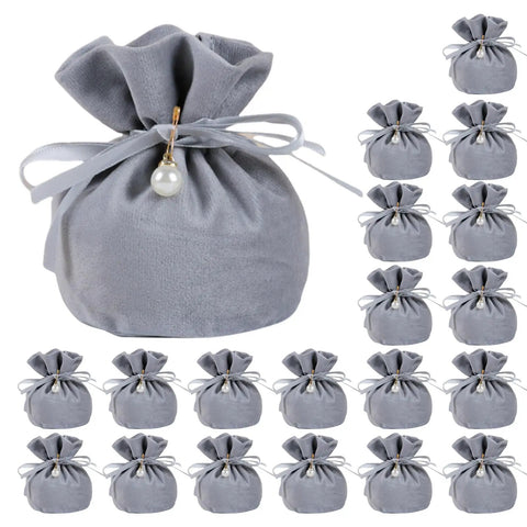 Plush Gift Bags 20 Pack For Candy Packaging And Party Supplies Ideal For Wedding Planners And Event Organizers Drawstring Closures