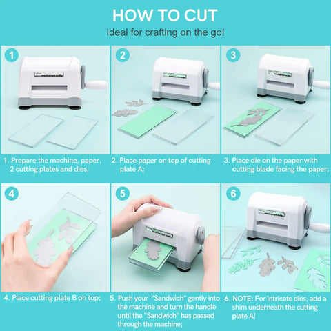 How to use Portable Die Cutting And Embossing Machine For Card Making And Scrapbooking No Fuss Mini Cutter For Paper Crafting