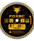 Ultra Thin Kerf 8-1/4 Inch Table Saw Blade With 60 Tooth ATB For Clean, Fast Wood Cuts, 0.079 Kerf, 5/8 Inch Arbor, Tungsten Carbide Build