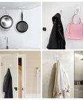 Heavy Duty Adhesive Hooks 22 Lb Max Waterproof And Rustproof Stainless Steel Wall Hangers used for hanging pots, jackets, and towels