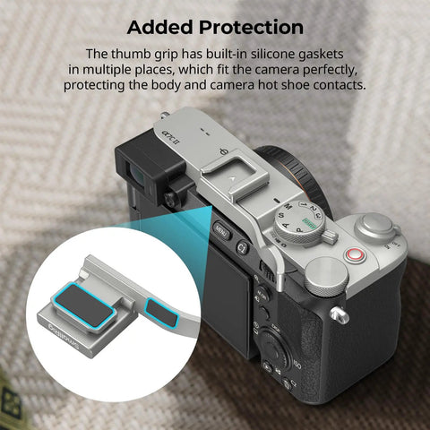 Thumb Grip For Sony Alpha 7C II 7CR 7C With Ergonomic Grip Built In Cold Shoe For Light And Microphone One Hand Secure Feel