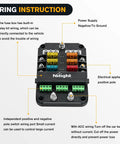 6 Way Fuse Relay Block With Acc Control Negative Bus 12V Blade Holder ATC ATO Box Waterproof Cover Panel For Automotive Cars Motorcycles RVs Vans Heavy Duty Electrical Distribution For All Rigs And Off Road Setups wiring diagram