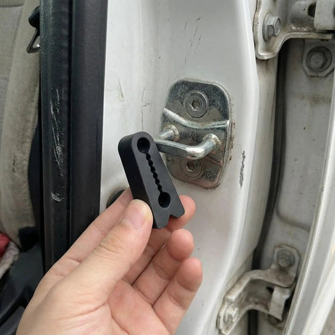 Installing Door Lock Shock Absorber Pads 4 Pack Red Rubber Noise Dampening Bumpers For Cars SUVs Trucks Easy Adhesive