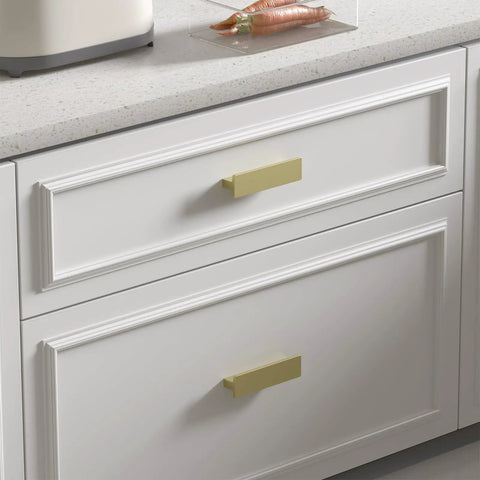 White cabinet with 30 Pack 3 Inch Matte Gold Kitchen Cabinet Handles And Drawer Pulls For Bathrooms And Dressers Airplane Style Cabinet Pulls