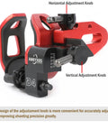 Drop Away Arrow Rest For Compound Bow Right Hand Micro Adjustable Archery Accessory Red Aluminum Quiet Operation For Hunting And Target Shooting Gear For Serious Hunters, highlighting adjustable knobs
