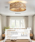 XINGSIYUELYX Boho Rattan Caged Fandelier Ceiling Fans with Lights in bedroom, 20-inch rattan shade, warm bohemian style.