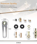 Adjustable Transmission Column Shift Linkage Kit for Chevy Cars and Trucks CB5010 Replacement Part with No Fuss Install, Crisp Shifts, Rugged Steel Build, ACA-1800 Compatible, High Performance Transmission Control. 20.8-inch steel linkage kit shown with hardware