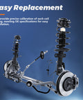 Toyota Camry Front And Rear Complete Strut Assemblies With Coil Springs For 2007 2008 2009 2010 2011 Models Set Of 4