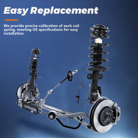 Toyota Camry Front And Rear Complete Strut Assemblies With Coil Springs For 2007 2008 2009 2010 2011 Models Set Of 4