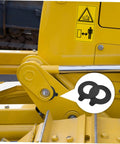 Heavy Duty Rubber Washer Kit For Excavator Boom Bushing Two Pack showing rubber pads in excavator joint area.
