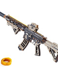 3D Puzzle For Adults M416 Replica Wooden Mechanical Puzzle Model For Home Decor Desk Ornament Gift For Teens 14 Plus And Adults With Precise Fit Pieces That Click Into Place And A Dope Desk Showpiece For Collectors, wooden rifle model with extra bands