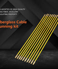 Top Tier Fiberglass Fish Tape Rod Kit Lets You Run Wire Through Walls And Attics Like A Pro With 10 Piece Flexible Cable Puller Set Featuring Brass Connectors For Any Tough Job Around the House Or Business fiberglass cable running kit rods