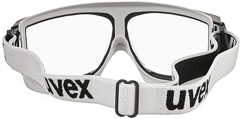 Low Profile Carbon Vision Safety Eyewear with Dura Streamer no fog and no scratch coating, black and grey frame, elastic strap