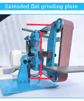 Pro Grade 1100 Watt Brushless Belt Sander With Vertical And Horizontal Adjustments showing extended flat grinding plate.
