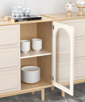 Open kitchen cabinet showing Ten Pack Full Overlay Cabinet Hinges With Soft Close For Kitchen Cabinets, 105 Degree Opening.