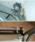 Garage Door Torsion Spring Conversion Kit For 7 Foot High Doors With Cable Rollers, Beefed-Up Cables, Brackets And Hardware, Includes Steel Wire Cable And Easy Install, Pro Grade Replacement Kit, showing cable rollers and torsion springs installed.