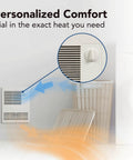 High Capacity Wall Heater With Built In Adjustable Thermostat 1500W 120 240V White mounted on wall in modern room.