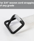Heavy Duty Phosphate Strapping Buckle Set For Three Quarter Inch Woven Cord Strapping Tape Anti Slip Coating For Maximum Grip