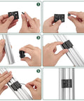 4 Piece Zinc Alloy Hinge For M4 2020 Aluminum Profile Extrusion With 180 Degree Adjustable Swing Includes 16 M4 Groove Nuts 16 M4x10 Screws And 3mm Wrench All In One Hardware Kit For Quick DIY Install on 2020 aluminum profile