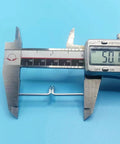 Caliper measuring 30 Pack Lawn Chair Webbing Clips For Lounge Chairs And Macrame Chair Frames, 5 cm length shown.