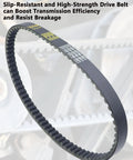 High Performance Drive Belt For Honda Lead 110 NHX110 Scooter CVT Transmission V Belt Fits 2008-2015 Models Replace 23100-GFM-901, slip-resistant design.