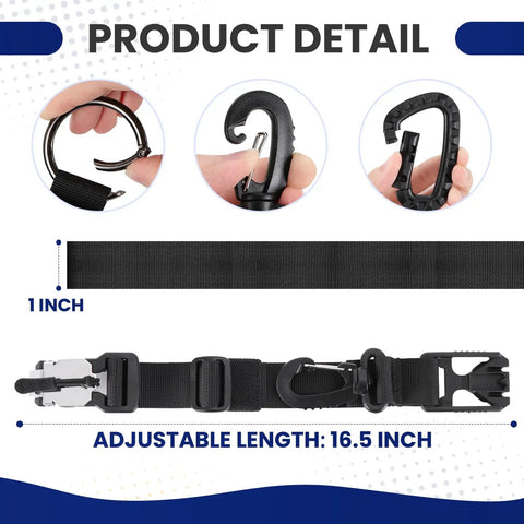 Product detail showing Magnetic Luggage Strap For Backpack And Suitcase, Heavy Duty Travel Belt With Jacket Gripper.