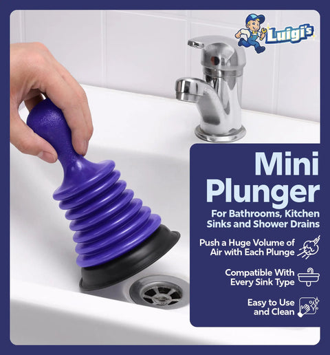 Heavy Duty Mini Sink Plunger For Kitchen And Bathroom Drains Hella Strong Bellows Design in use over sink drain