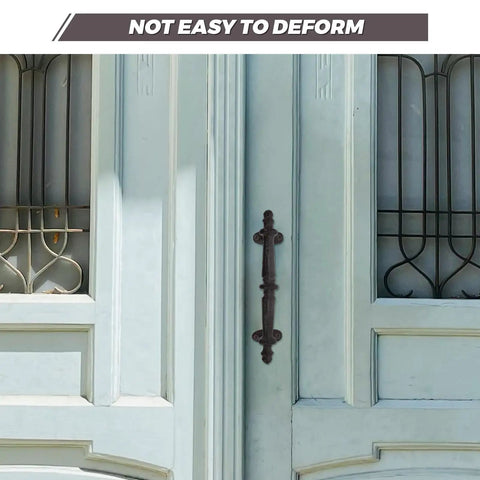 Rustic Cast Iron Outdoor Gate Handle With Knob Pulls For Garden Fence And Cabinet Hardware on vintage style door