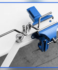 Manual Rebar And Wire Bender For Steel Construction Desktop Workbench Bending Tool, showing close-up of bending mechanism and vise