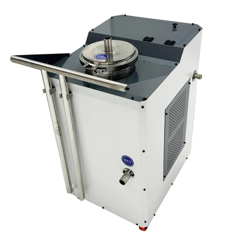 Heavy Duty Pneumatic Chip Remover And Air Powered Coolant Tank Cleaner For Cutting Fluid Filtration Sump Cleaning Cart, side view