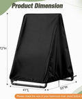 Waterproof Hammock Chair Stand Cover For 41L By 55W By 72H Swing Stands, Heavy Duty 420D Oxford Fabric With Sealed Seams