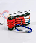 Go To Bike Repair Multitool Kit 9 In 1 For On The Go Fixes with carabiner, compact CrV steel bicycle tool set, 7x3.5 cm