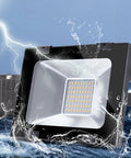 JUDYSSY 5 Pack 30W Led Floodlight Outdoor, 3000Lm Brights Led Security Lights with water splashes and lightning, IP65 waterproof.