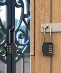 Five Inch Ultra Long Shackle Combination Padlock In Silver With A 3.2 Inch Shackle Durable Steel Lock With Side Window Secure Dial