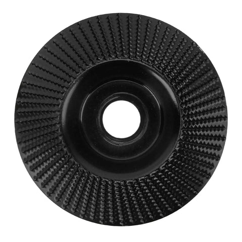 Heavy Duty Tungsten Carbide Grinding Wheel 125mm Angle Grinder Disc With Sharp Teeth For Sanding Carving Shaping And Polishing Wood Or Metal, top view.