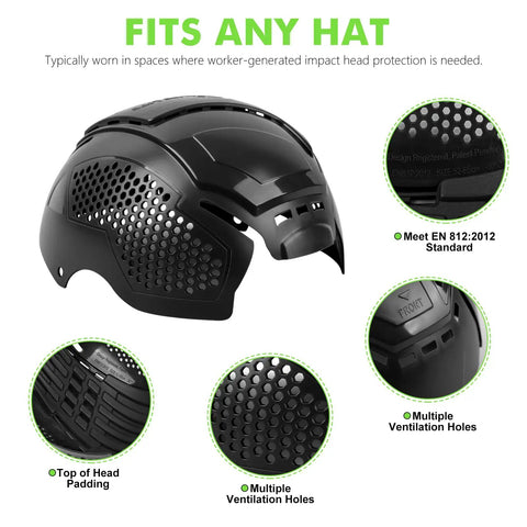 Matrix Lite Series Bump Cap Insert For Baseball Caps Lightweight And Tough Impact Resistant EN 812 Universal Safety Hat Insert For Men And Women Ventilated Comfort Headgear with ventilation holes and padding visible