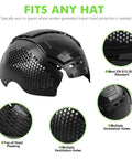 Diagram showing Matrix Lite Series Bump Cap Insert For Baseball Caps EN 812 Universal with ventilation and impact resistance features.