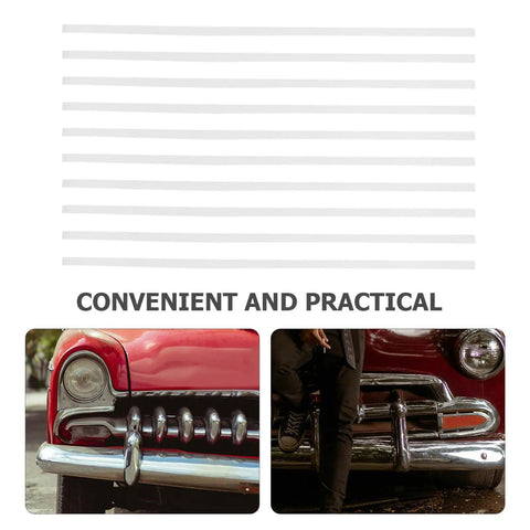 Dope Pp Plastic Welding Rods For Car Bumper Repair 10 Pack Strong Bond White 20cm on a backdrop with a vintage car.