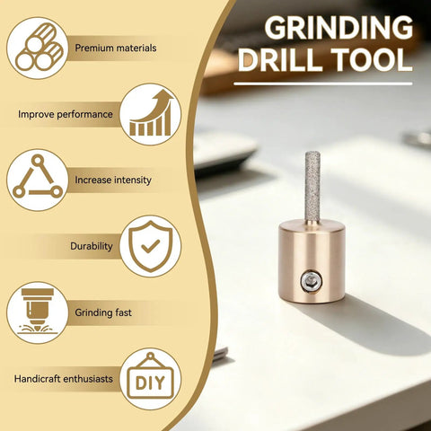Diamond Grinder Bit Head For Glass And Tile Work Pro Grade Heavy Duty Stained Glass Drill Bits With Brass Core Abrasive Wheel