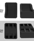 Anti Slip Caster Cups For Furniture And BBQ Grills, Durable Silicone Non Slip Pads For Wheels Or Legs, Black, 4 Pack