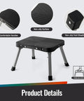 11 Inch Folding Step Stool With Big 16x12 Inch Platform Non Slip Steel Frame Portable Heavy Duty Stool For Indoor And Outdoor Use Supports Up To 300 Lbs Safe And Sturdy For Kids Adults Seniors Easy To Store