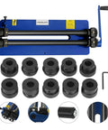 18 Inch Sheet Metal Bead Roller With Six Die Sets For Strengthening Ribs Heavy Duty Steel Build In Navy Finish with accessories