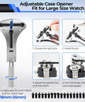 Adjustable case opener in 192 Piece Watch Repair Kit Heavy Duty Tool Set With Link Remover Battery Replacement Tools